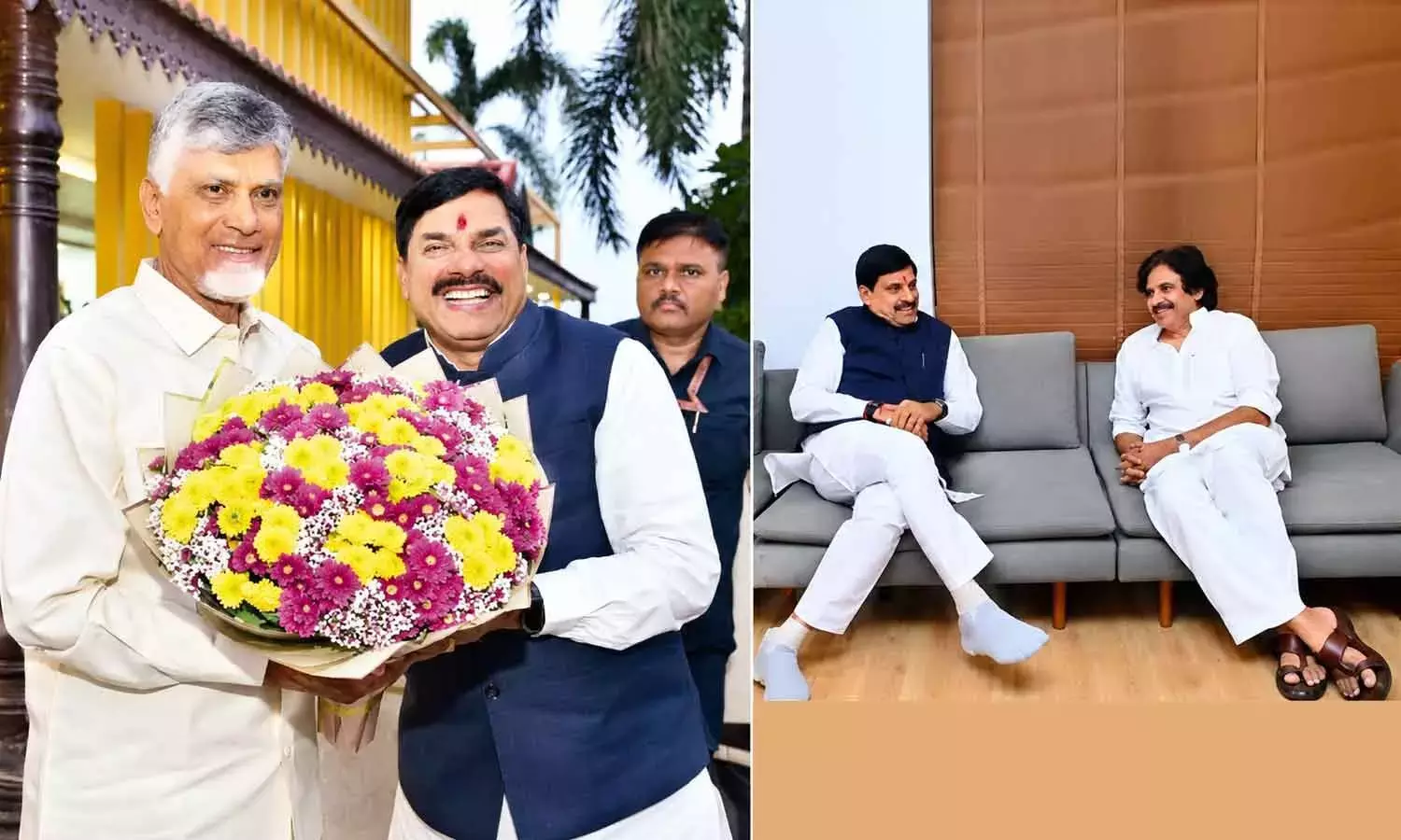 Andhra: मध्य प्रदेश के मुख्यमंत्री मोहन यादव ने नायडू, पवन से मुलाकात की Andhra: मध्य प्रदेश के मुख्यमंत्री मोहन यादव ने नायडू, पवन से मुलाकात की