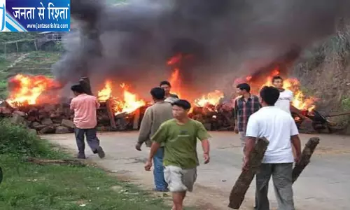 मणिपुर में फिर भड़की हिंसा, एक की मौत, 15 घर जलाए गए