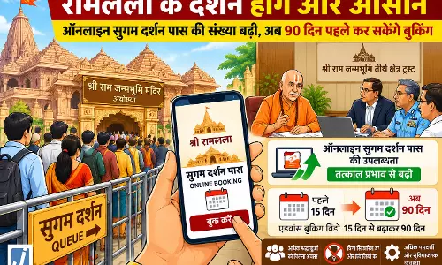रामलला के भक्तों को बड़ी सौगात, अब 90 दिन पहले कर सकेंगे दर्शन की बुकिंग