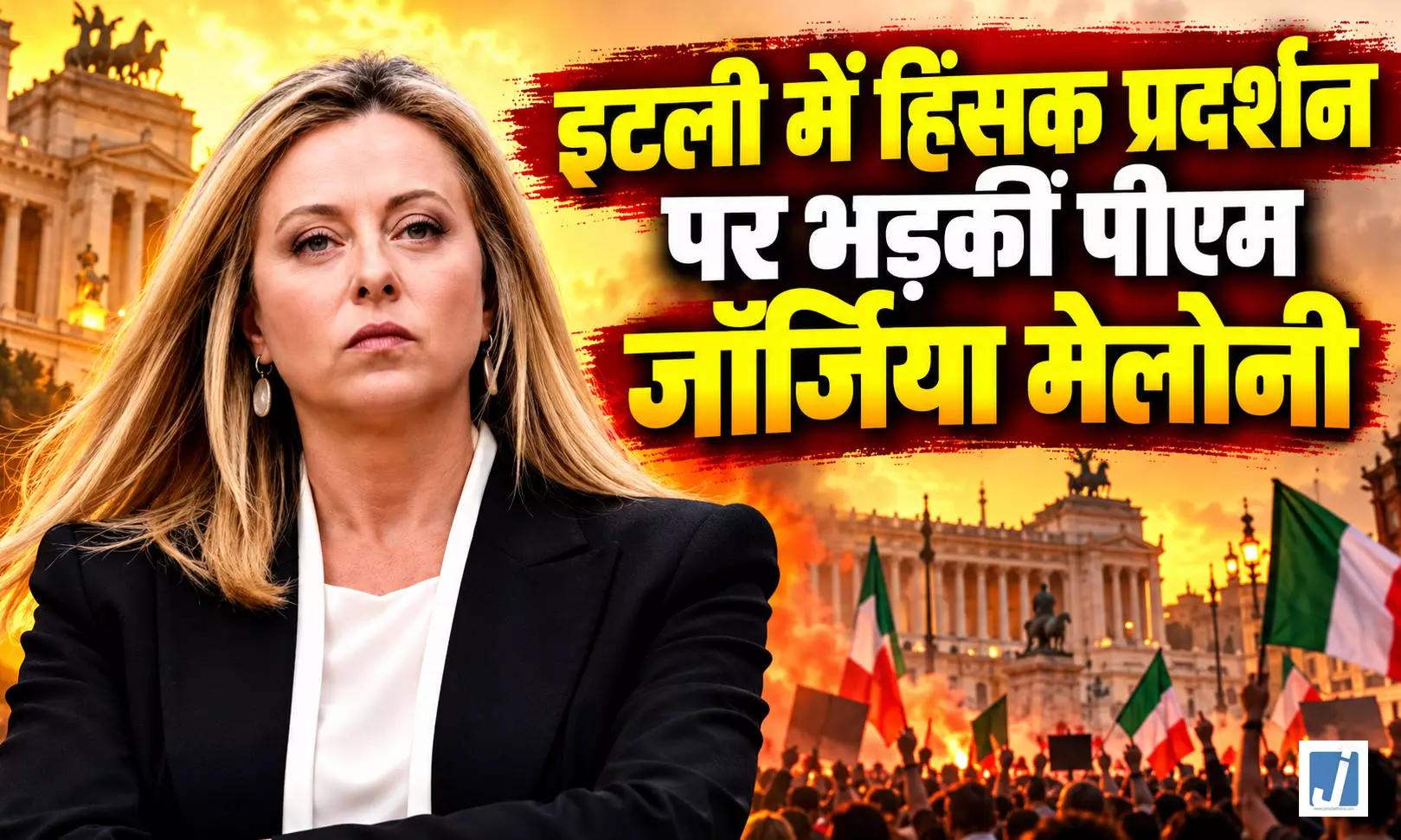 इटली में हिंसक प्रदर्शन पर भड़कीं पीएम जॉर्जिया मेलोनी इटली में हिंसक प्रदर्शन पर भड़कीं पीएम जॉर्जिया मेलोनी