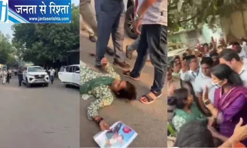CM मोहन यादव के काफिले के सामने सड़क पर लेटी महिला, मचा हड़कंप