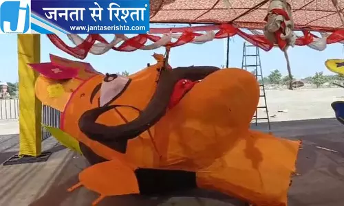 करनाल में 75 फीट का रावण बना आकर्षण का केंद्र