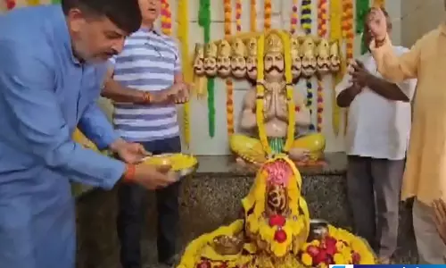 विजयादशमी पर रावण की अनोखी पूजा, सारस्वत ब्राह्मण समाज ने उतारी आरती