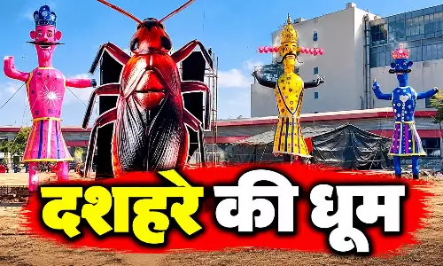 दिल्ली से रांची तक दशहरे की धूम: कहीं जलेंगे ऊंचे रावण, तो कहीं होगा 30 फुट के कॉकरोच के पुतले का दहन दिल्ली से रांची तक दशहरे की धूम: कहीं जलेंगे ऊंचे रावण, तो कहीं होगा 30 फुट के कॉकरोच के पुतले का दहन