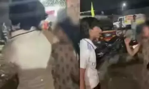 गरबा पंडाल से नाबालिग लड़की को बाहर खींचकर बेरहमी से पीटा