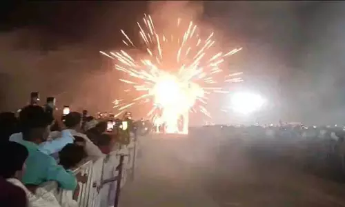 बिलासपुर में रावण दहन के दौरान बड़ा धमाका, मंच के पास फटा रॉकेट