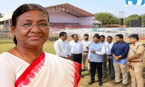 राष्ट्रपति के दौरे से पहले तैयारियों का जायजा लेने पहुंचे मंत्री कश्यप