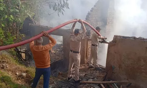 बफड़ी में दो परिवारों की गोशाला राख, पांच लाख का नुकसान
