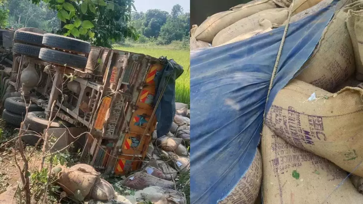 CG BIG BREAKING: नेशनल हाईवे पर हादसा, खेत में जा गिरा ट्रक, चालक ने मौके पर तोड़ा दम CG BIG BREAKING: नेशनल हाईवे पर हादसा, खेत में जा गिरा ट्रक, चालक ने मौके पर तोड़ा दम