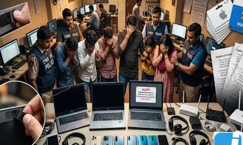 संदिग्ध लेनदेन का डर दिखाकर ठगी, दो युवतियों समेत छह गिरफ्तार