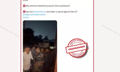 सेना के खिलाफ फर्जी खबर फैलाने की साजिश, पुराने वीडियो को गलत संदर्भ में किया साझा सेना के खिलाफ फर्जी खबर फैलाने की साजिश, पुराने वीडियो को गलत संदर्भ में किया साझा