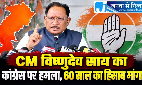 CM विष्णुदेव साय का कांग्रेस पर हमला, 60 साल का हिसाब मांगा CM विष्णुदेव साय का कांग्रेस पर हमला, 60 साल का हिसाब मांगा