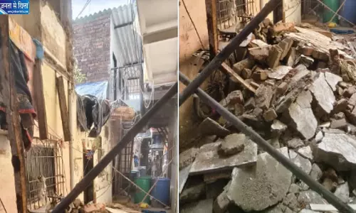 ठाणे में बड़ा हादसा, घर की बालकनी और दीवार गिरी, मलबे की चपेट में आने से 50 वर्षीय व्यक्ति घायल