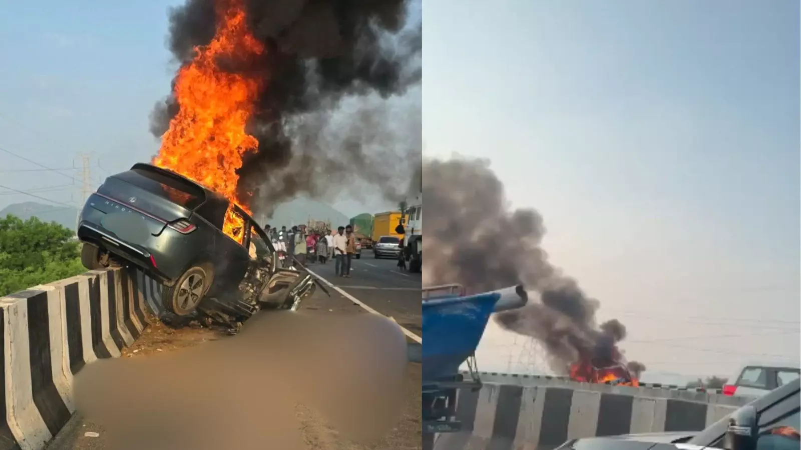 आंध्र प्रदेश: वाहनों में आग लगने से 5 लोगों की दर्दनाक मौत आंध्र प्रदेश: वाहनों में आग लगने से 5 लोगों की दर्दनाक मौत