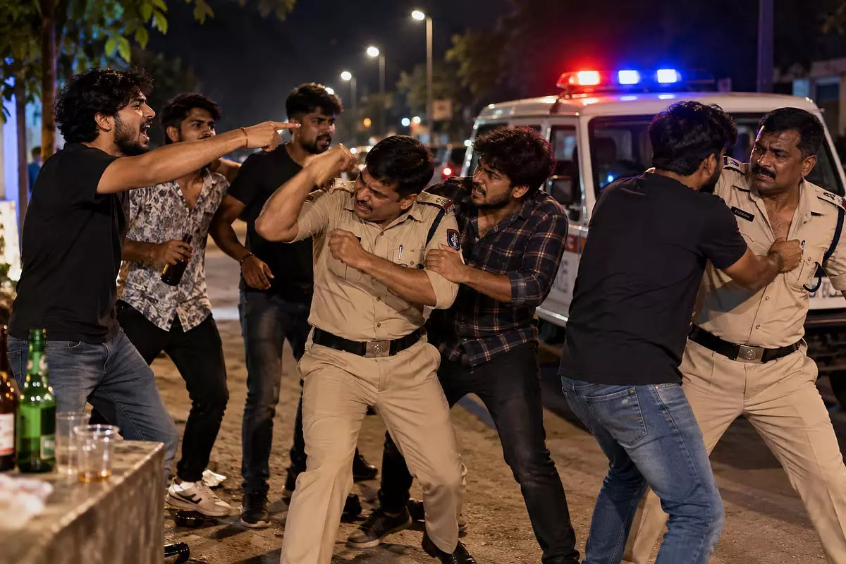 उज्जैन में शराब पी रहे युवकों ने पुलिसकर्मियों पर किया हमला, कांस्टेबल गंभीर घायल उज्जैन में शराब पी रहे युवकों ने पुलिसकर्मियों पर किया हमला, कांस्टेबल गंभीर घायल