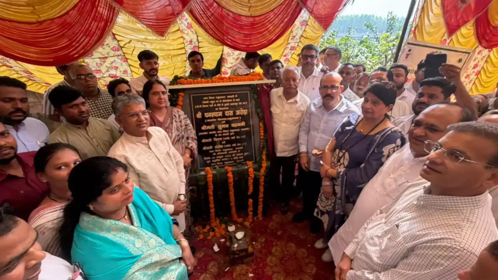नदी किनारे विकसित होगा वाटर फ्रंट, विधायक ने रखी आधारशिला
