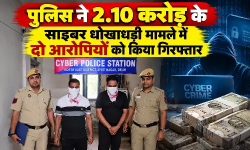 2.10 करोड़ के साइबर धोखाधड़ी मामले का खुलासा, दो गिरफ्तार 2.10 करोड़ के साइबर धोखाधड़ी मामले का खुलासा, दो गिरफ्तार