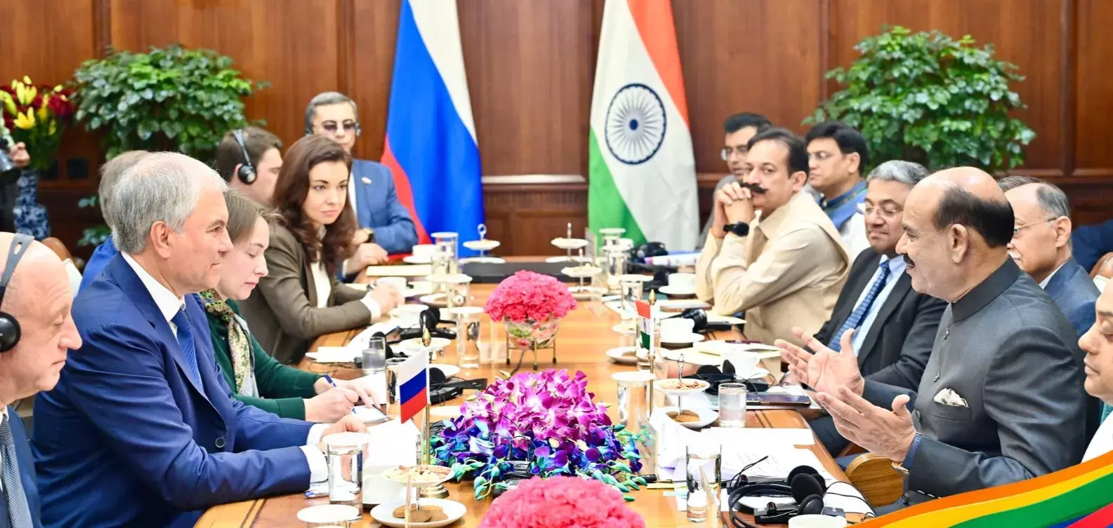 बिड़ला-वोलोदिन मुलाकात: द्विपक्षीय और संसदीय मुद्दों पर हुई चर्चा बिड़ला-वोलोदिन मुलाकात: द्विपक्षीय और संसदीय मुद्दों पर हुई चर्चा
