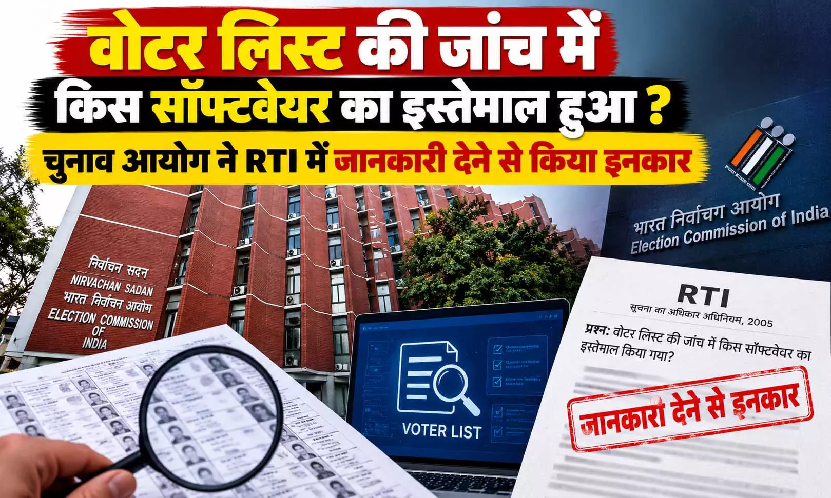 वोटर लिस्ट की जांच में किस सॉफ्टवेयर का इस्तेमाल हुआ? चुनाव आयोग ने RTI में जानकारी देने से किया इनकार वोटर लिस्ट की जांच में किस सॉफ्टवेयर का इस्तेमाल हुआ? चुनाव आयोग ने RTI में जानकारी देने से किया इनकार