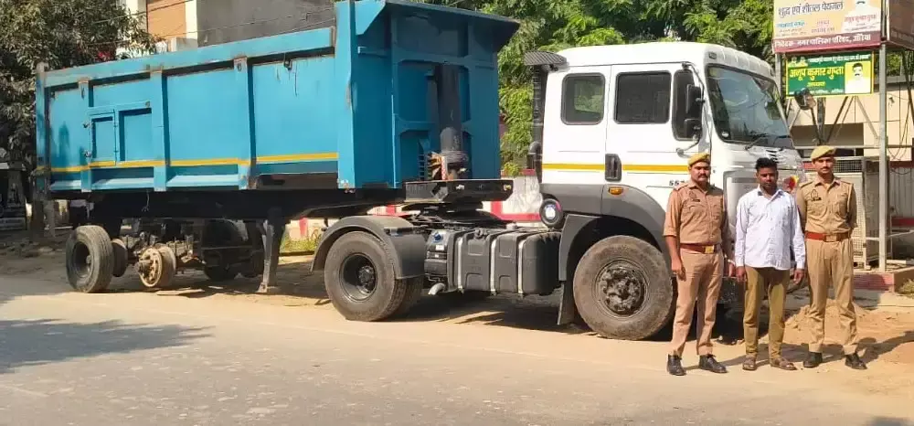 डंपर चोरी के मामले में आगरा का आरोपी गिरफ्तार
