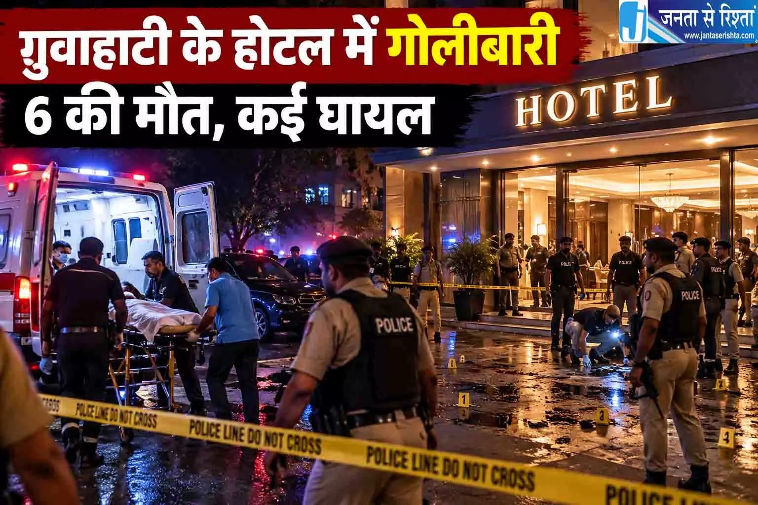 गुवाहाटी के होटल में गोलीबारी, 6 की मौत, कई घायल गुवाहाटी के होटल में गोलीबारी, 6 की मौत, कई घायल