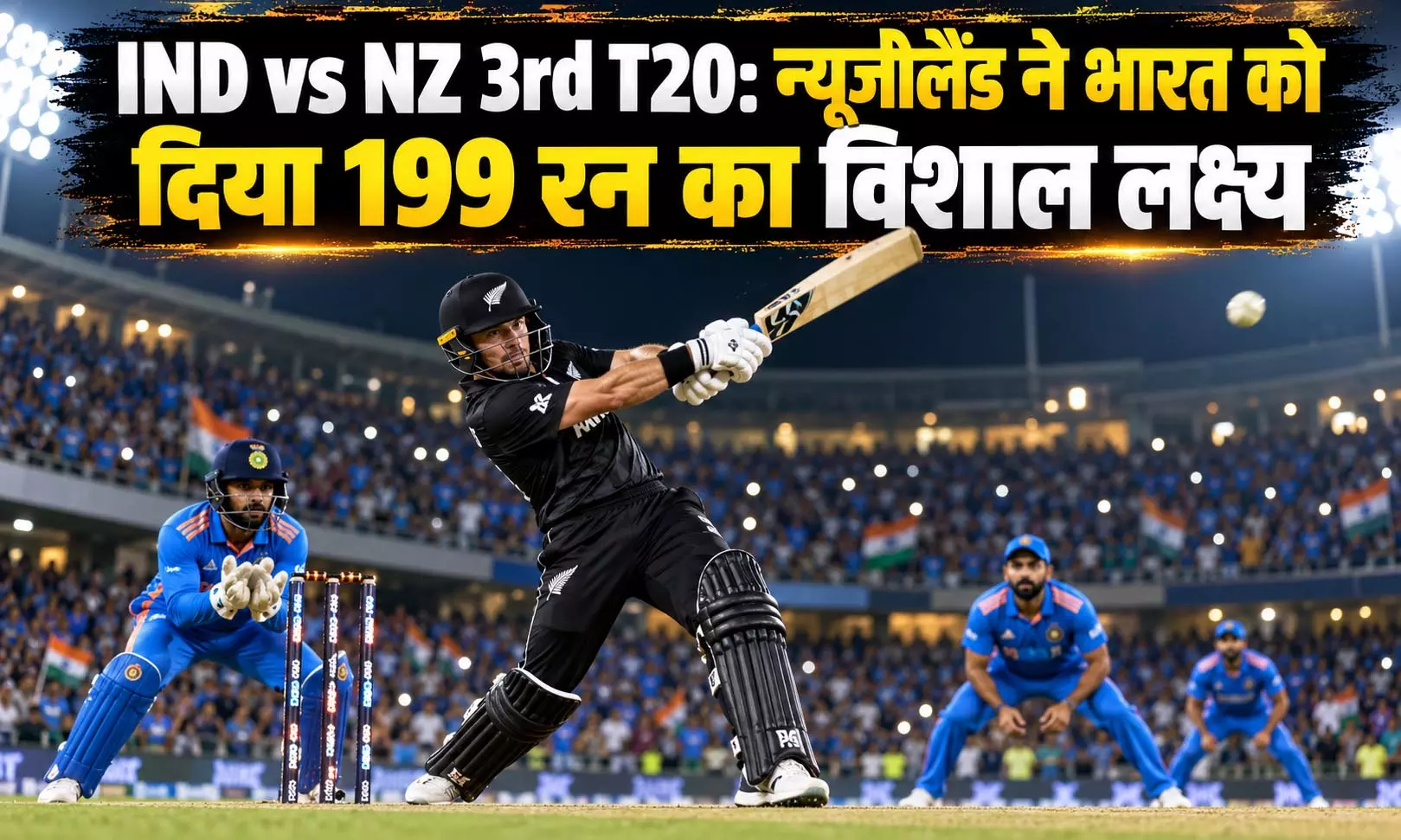 IND vs NZ 3rd T20: न्यूजीलैंड ने भारत को दिया 199 रन का विशाल लक्ष्य IND vs NZ 3rd T20: न्यूजीलैंड ने भारत को दिया 199 रन का विशाल लक्ष्य