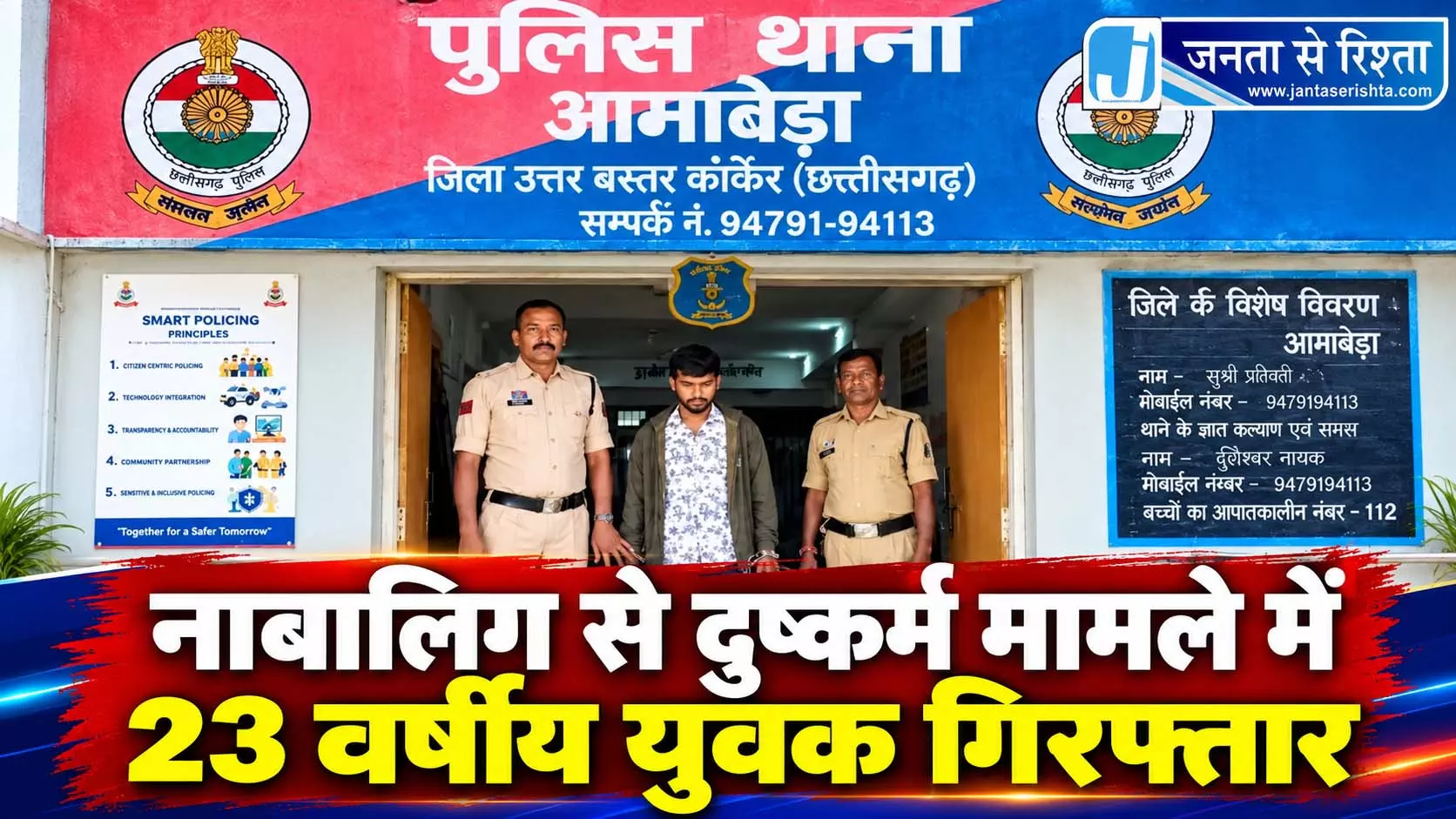 नाबालिग से दुष्कर्म मामले में 23 वर्षीय युवक गिरफ्तार नाबालिग से दुष्कर्म मामले में 23 वर्षीय युवक गिरफ्तार