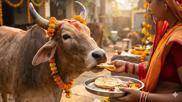 धनतेरस पर गाय को पहली रोटी क्यों खिलाते हैं? जानें इस परंपरा का महत्व