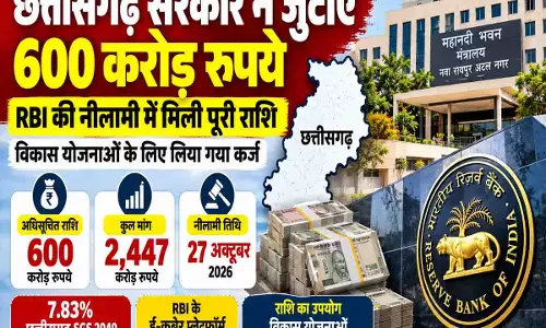छत्तीसगढ़ सरकार ने फिर लिया 600 करोड़ का कर्ज; RBI ने जारी किए नीलामी के नतीजे