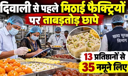 मिठाई कारोबारियों में हड़कंप, 13 निर्माण इकाइयों पर छापा, 35 नमूने जांच के लिए भेजे