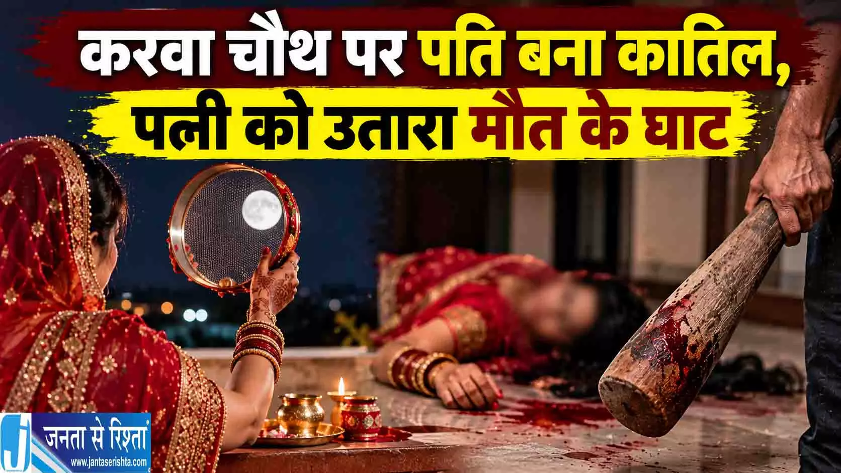 करवा चौथ पर पति बना कातिल, पत्नी को उतारा मौत के घाट करवा चौथ पर पति बना कातिल, पत्नी को उतारा मौत के घाट
