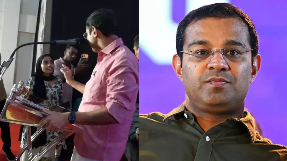दीक्षांत समारोह के बीच हंगामा: SFI ने मंत्री रोजी एम. जॉन को रोका दीक्षांत समारोह के बीच हंगामा: SFI ने मंत्री रोजी एम. जॉन को रोका