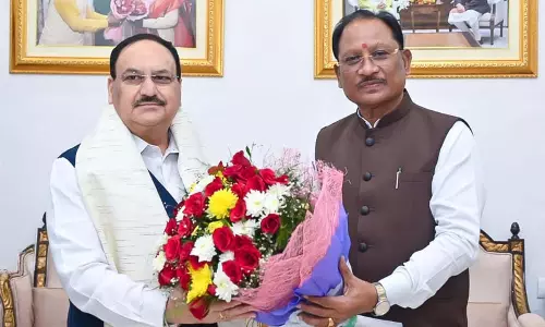मुख्यमंत्री विष्णुदेव साय ने केंद्रीय स्वास्थ्य एवं परिवार कल्याण मंत्री जगत प्रकाश नड्डा का किया आत्मीय स्वागत मुख्यमंत्री विष्णुदेव साय ने केंद्रीय स्वास्थ्य एवं परिवार कल्याण मंत्री जगत प्रकाश नड्डा का किया आत्मीय स्वागत