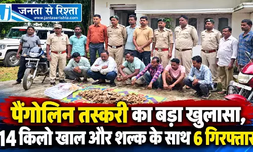 पैंगोलिन तस्करी का बड़ा खुलासा, 14 किलो खाल और शल्क के साथ 6 गिरफ्तार