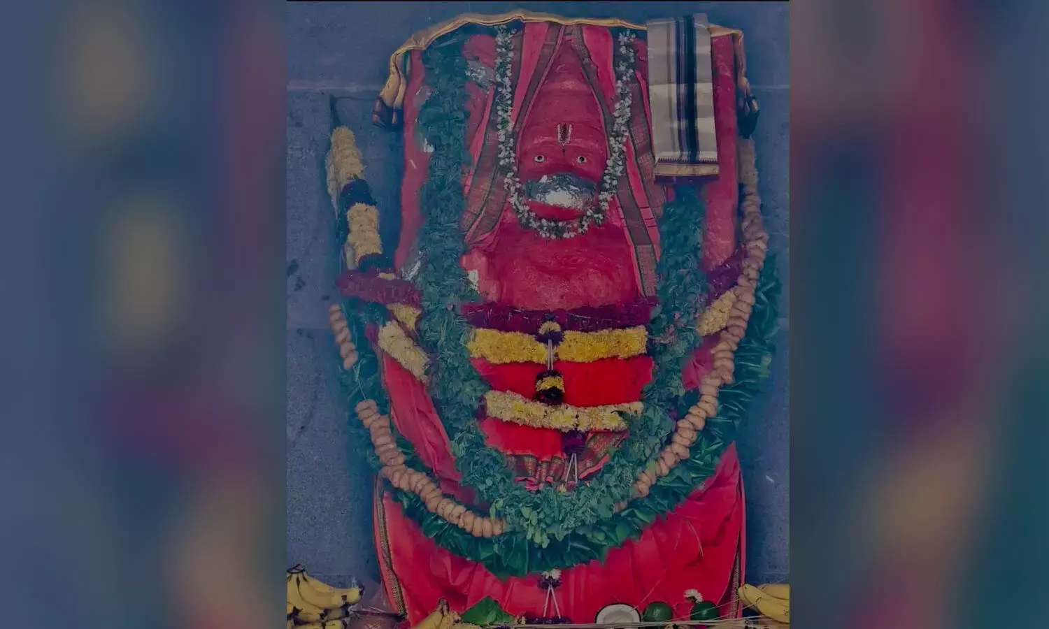 सुन्नम चेरुवु मंदिर में हनुमान की मूर्ति पुनः स्थापित की गई सुन्नम चेरुवु मंदिर में हनुमान की मूर्ति पुनः स्थापित की गई