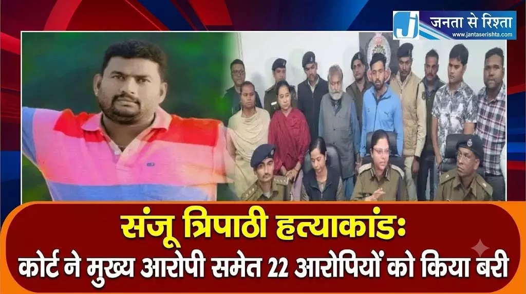 संजू त्रिपाठी हत्याकांड: कोर्ट ने मुख्य आरोपी समेत 22 आरोपियों को किया बरी संजू त्रिपाठी हत्याकांड: कोर्ट ने मुख्य आरोपी समेत 22 आरोपियों को किया बरी