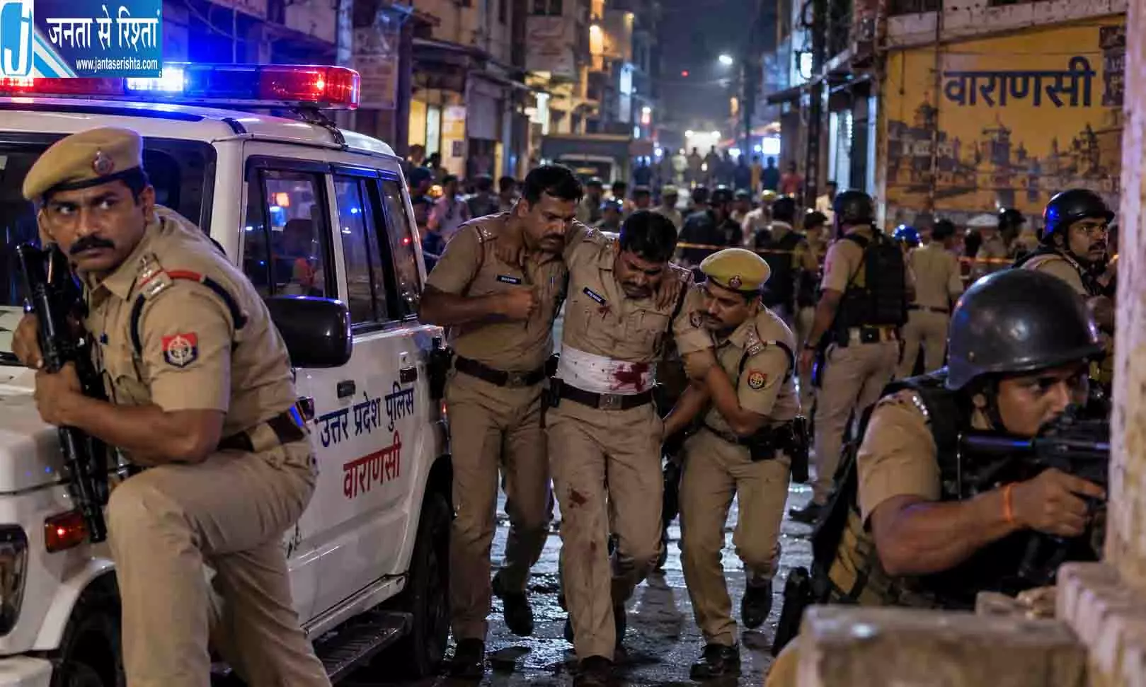 वाराणसी में पुलिस टीम पर फायरिंग, सिपाही को लगी 3 गोलियां वाराणसी में पुलिस टीम पर फायरिंग, सिपाही को लगी 3 गोलियां