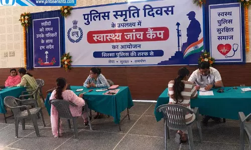 सिरसा में पुलिसकर्मियों के लिए स्वास्थ्य शिविर